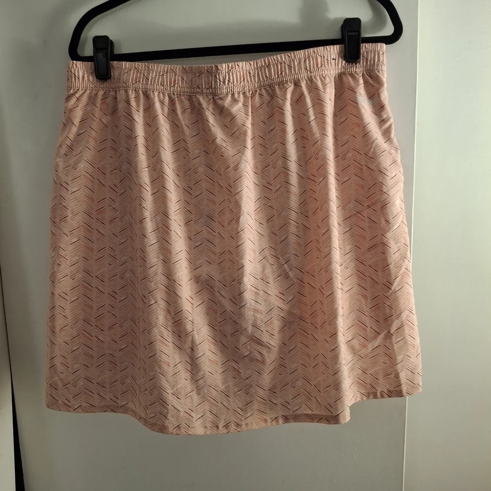 Pacific Trail Women's Peach And Pink Chevron Mini Skort